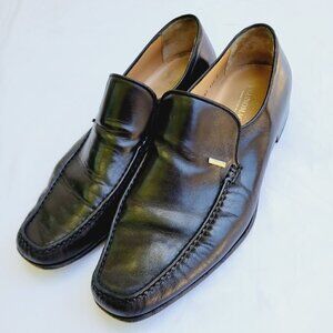 Bruno Magli Men's Italian Black Leather Slip-on "Milty" Dress Loafer - size 11.5